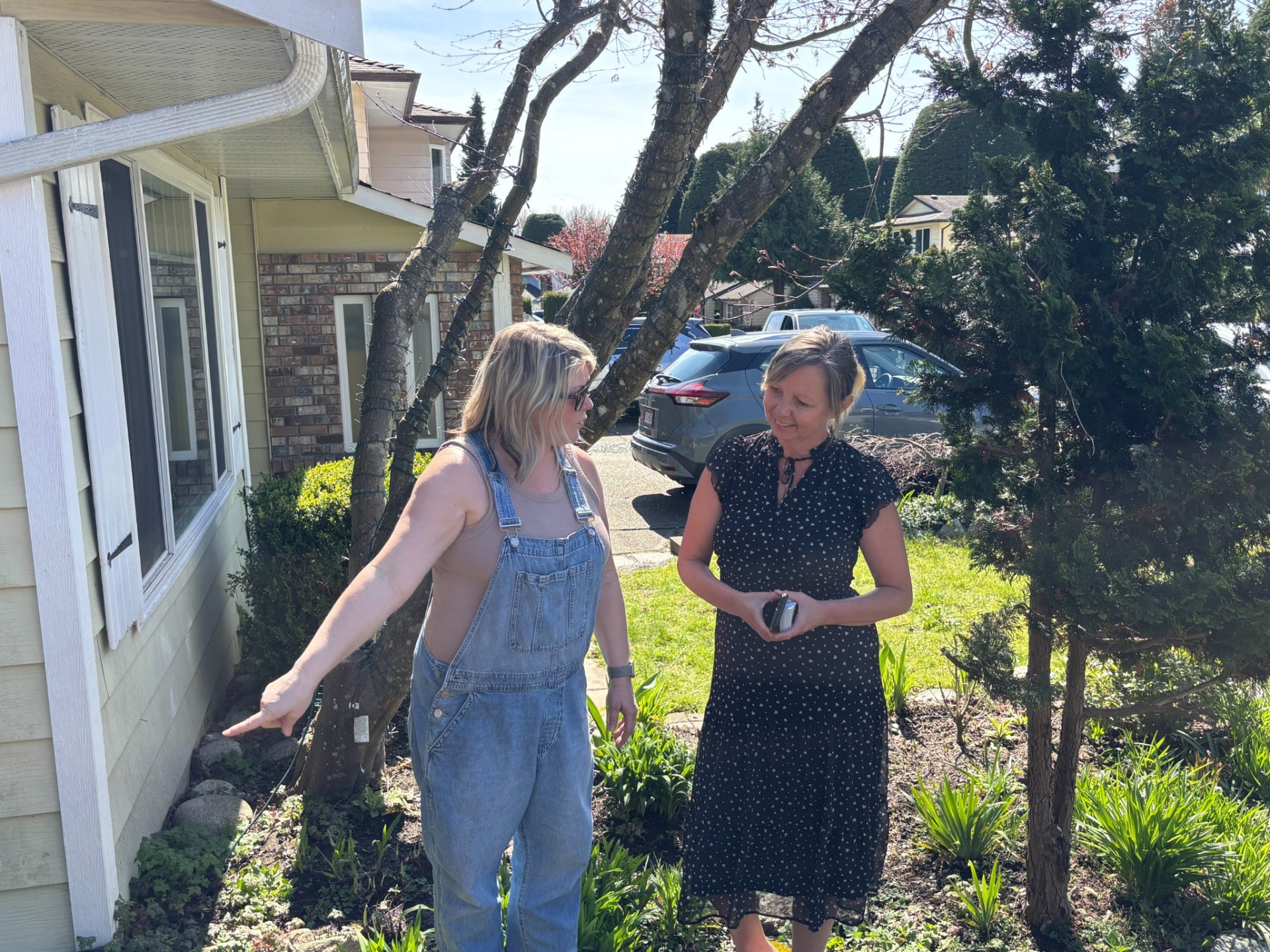 Jane connecting with a community member
